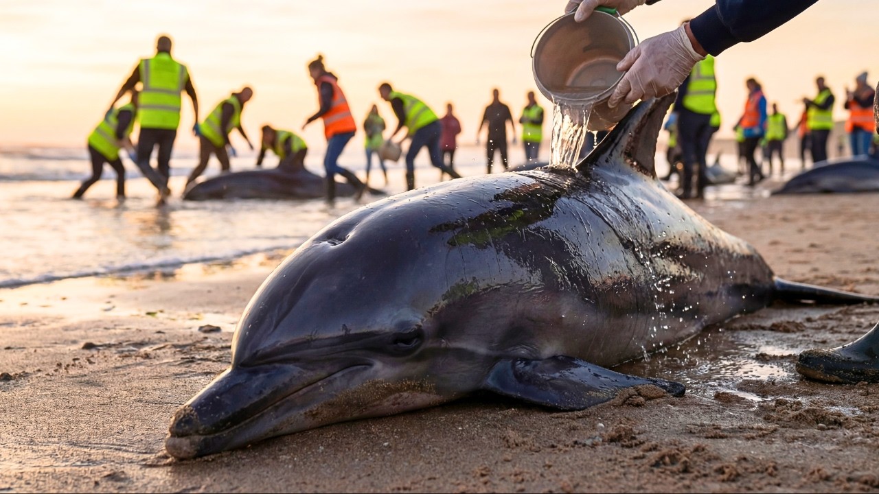 Rescuing 30 Stranded Dolphins | Emotional Ocean Rescue