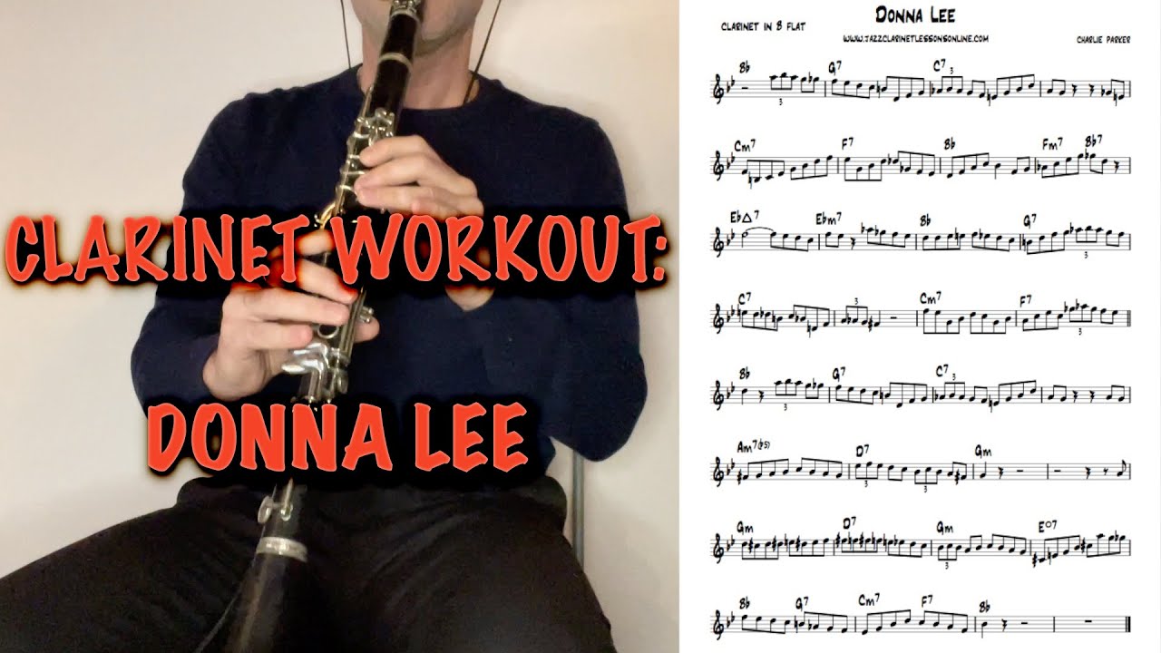 BURNING JAZZ CLARINET WORKOUT! play along: Donna Lee by Charlie Parker