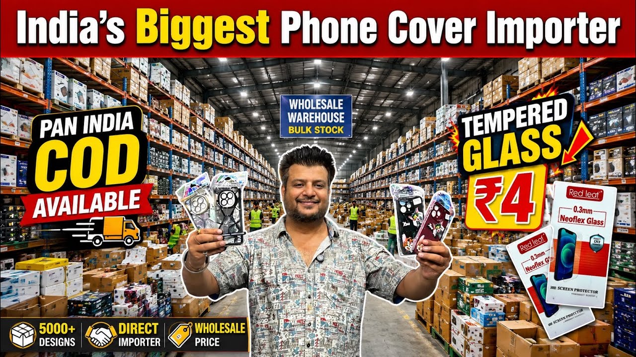 Mobile Back Cover Wholesale Market in Delhi 🔥 | Tempered Glass ₹4 | Mobile Accessories Market
