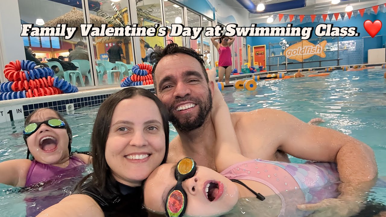 Family Valentine’s Day Swim Class Vlog. ❤️