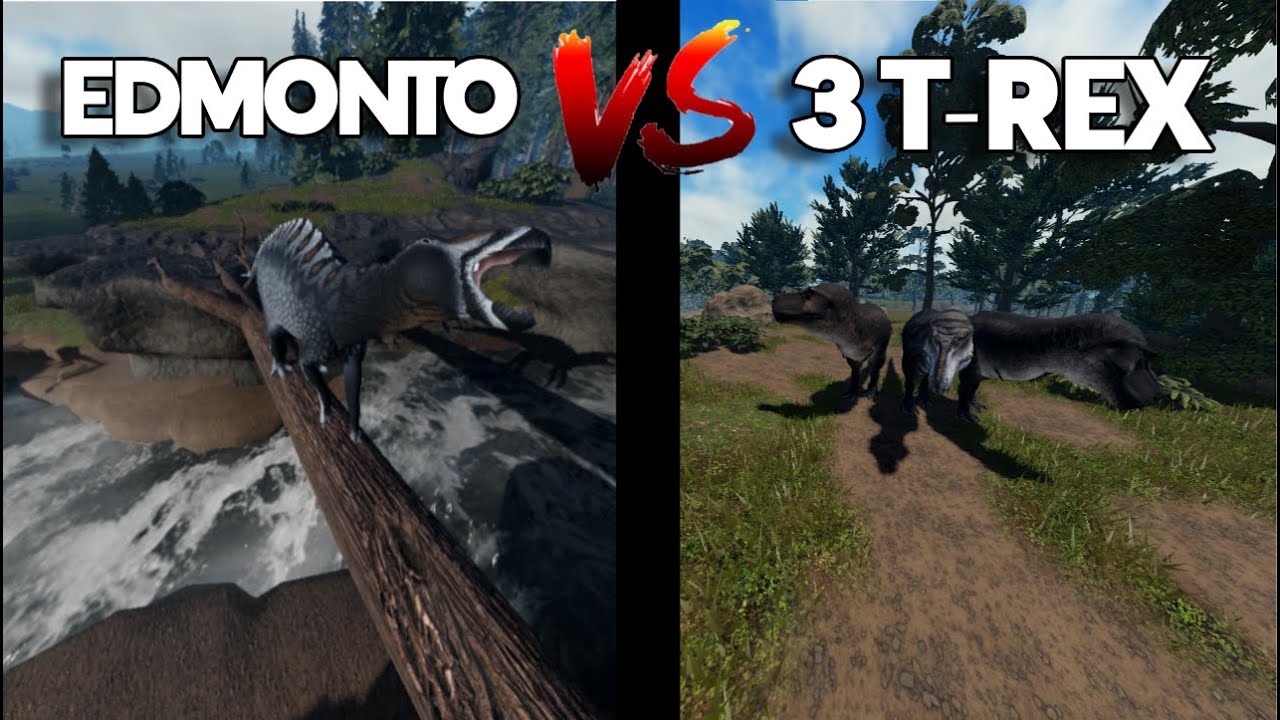 Edmontosaurus VS 3 T-Rex | Prior Extinction