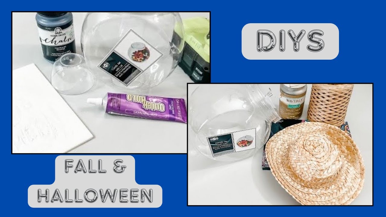 2 Dollar Tree Candy Jar Crafts || Halloween & Fall Decor DIY || 2 Cute Crafts