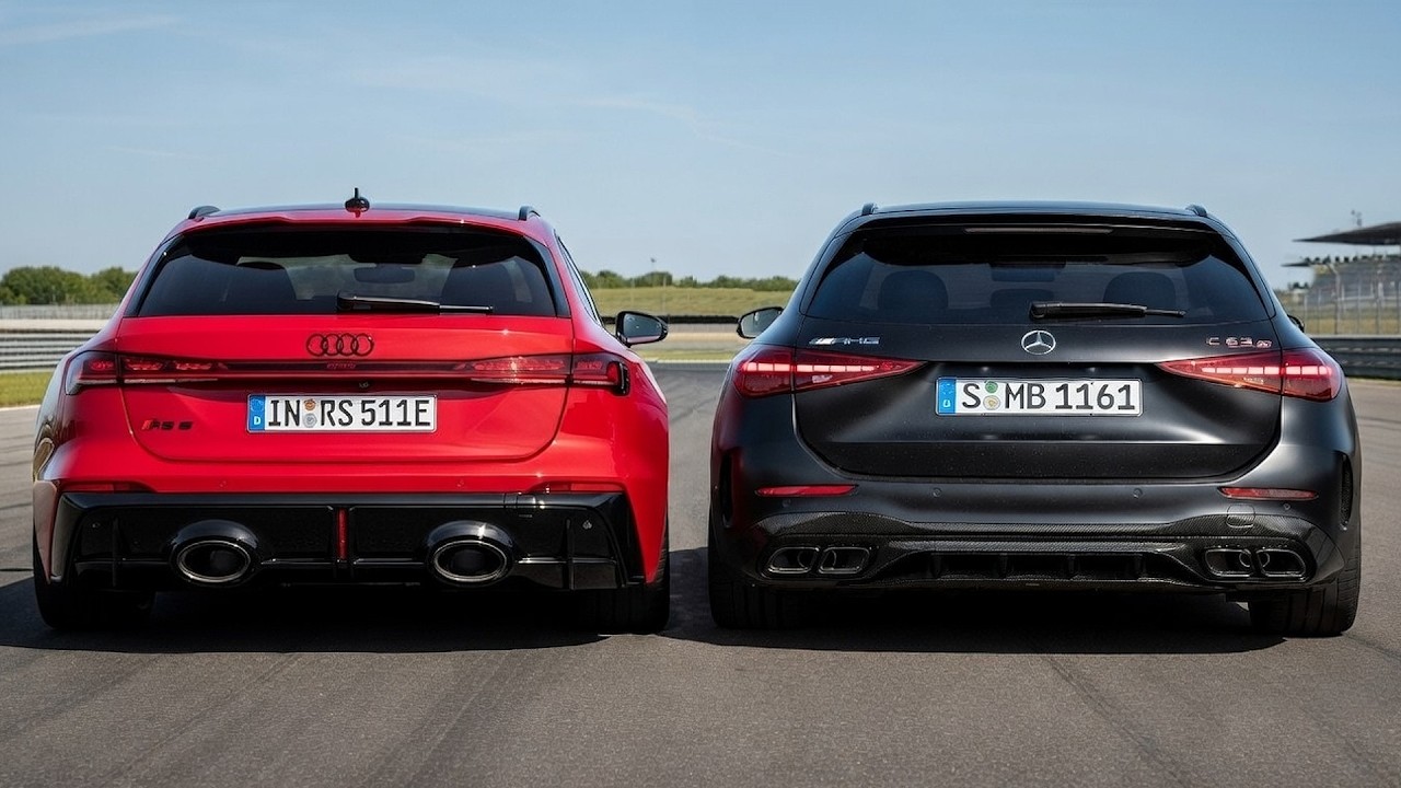 Audi RS 5 Avant 2027 года против Mercedes-AMG C 63 S E Performance Estate ⚡🔥🏁