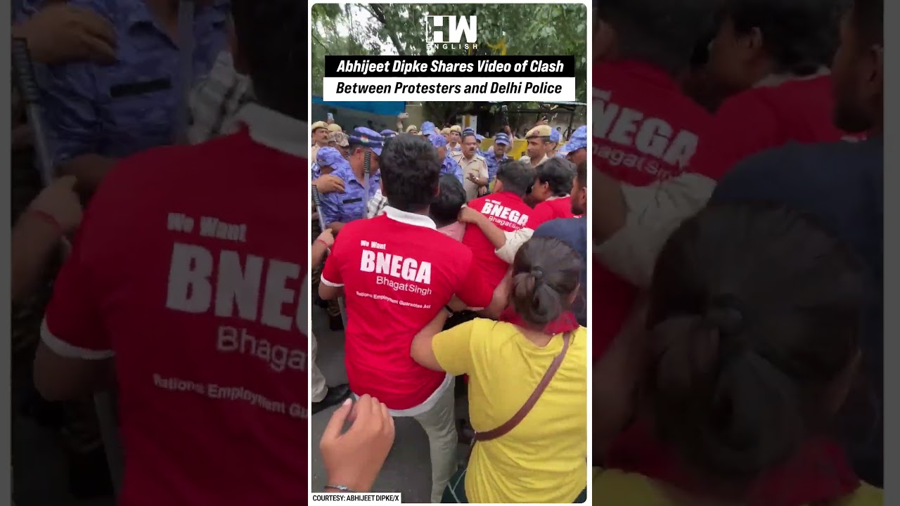 #Shorts | Abhijeet Dipke Shares Video of Clash Between Protesters and Delhi Police | CJP | Wangchuk