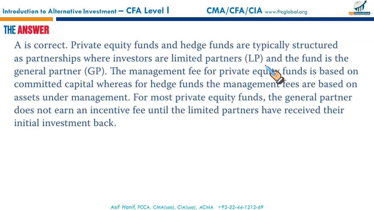 R50   Introduction to Alternative Investment EOC Questions