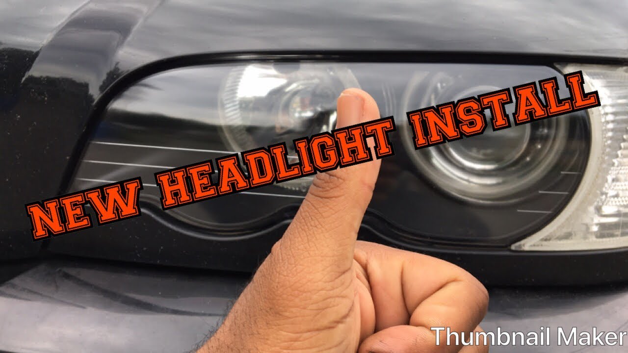 DIY:BMW New headlight lens install on E46 Sasha!!!