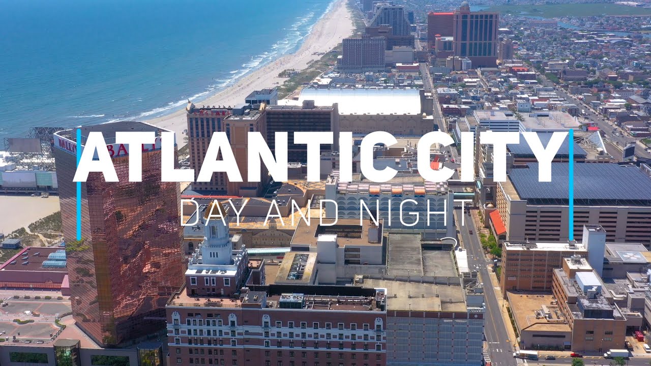 Atlantic City, New Jersey - day and night | 4K drone video