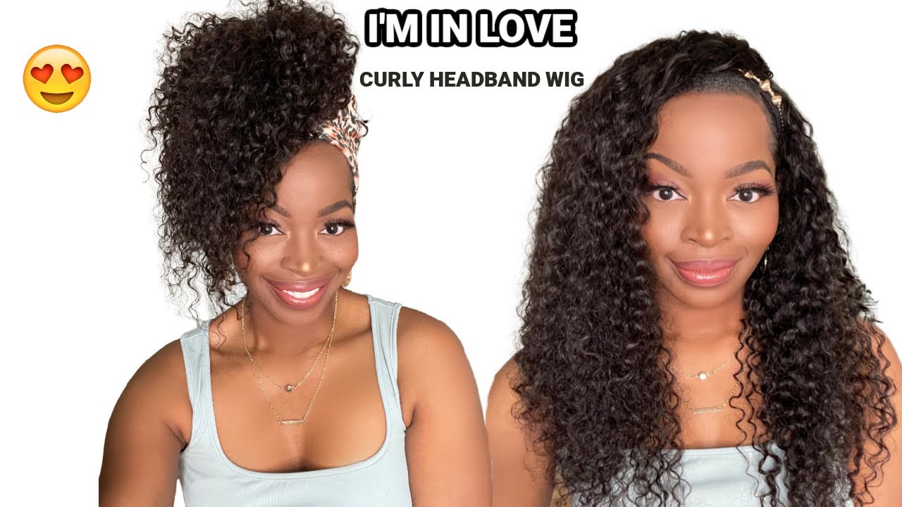 I'M IN LOVE‼️😍 CURLY HEADBAND WIG|NO GLUE| NO Lace| Ft. Klaiyi Hair