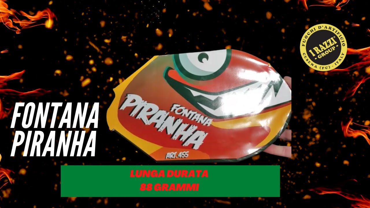 Test FONTANA PIRANHA di I Razzi Group - Colori SPETTACOLARI!