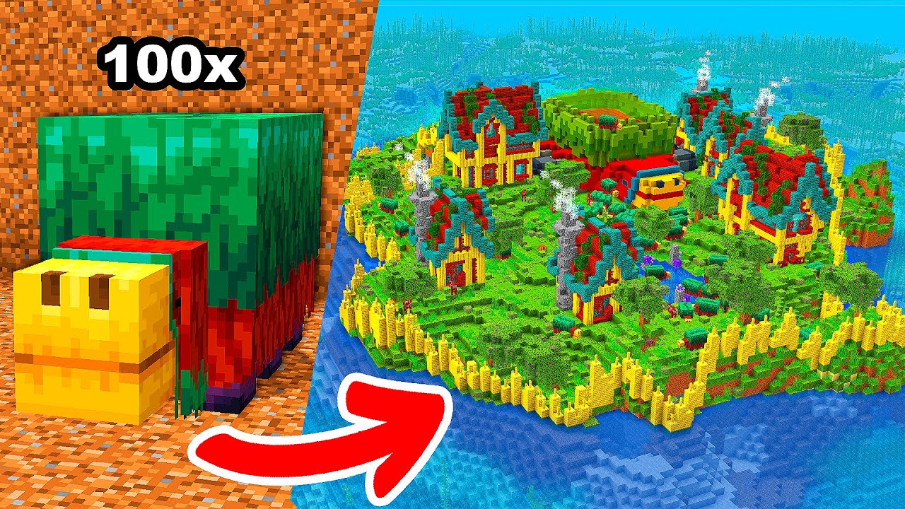 Construi uma ILHA INTEIRA pro meus 100 SNIFFERS