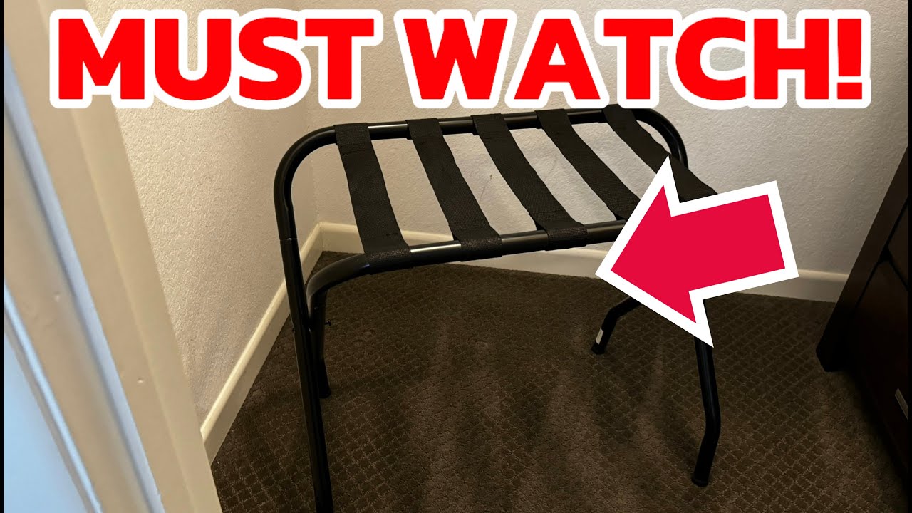 HOOBRO Luggage Rack, Metal Foldable Suitcase Stand, Black (My Honest Review)