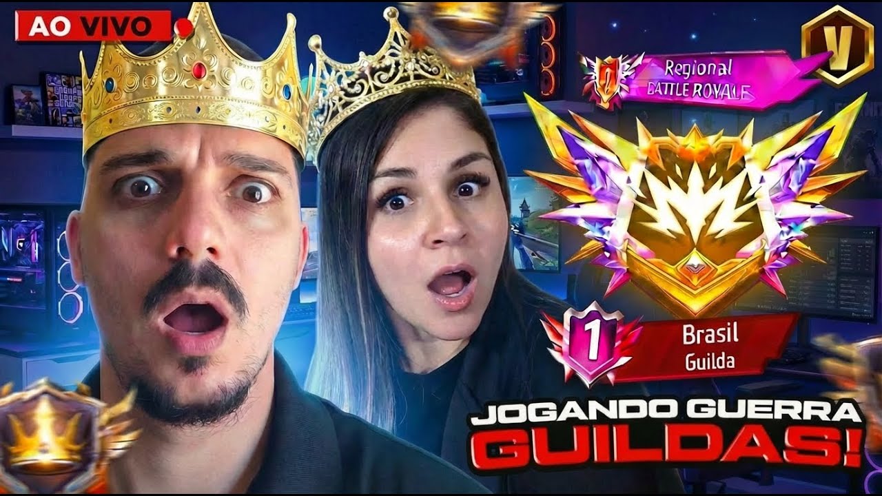 FREE FIRE AO VIVO 👑 GUERRA DE GUILDA ♥️ RUMO AO TOP1 🇧🇷 LIVE INFINITA 🫡