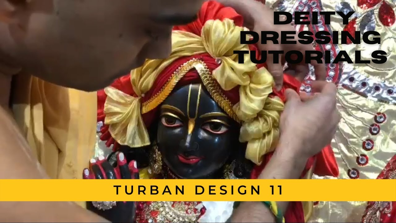 Radha Syamsundar Live Turban Tutorial-11 | Turban Making, ISKCON, Central New Jersey, Deity Dressing