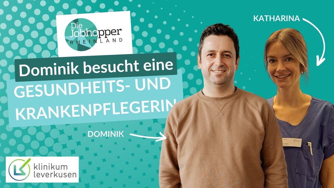 Jobhopper 2023: Dominik besucht eine Gesundheitspflegerin im Klinikum Leverkusen