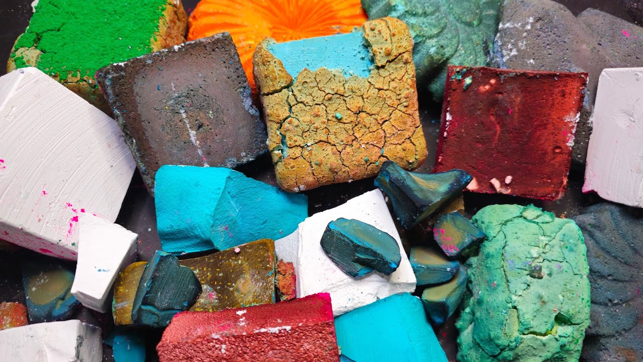 Soft Reforms and Pasted Chalk Blocks | ASMR Gym Chalk Crush | Oddly Satisfying
