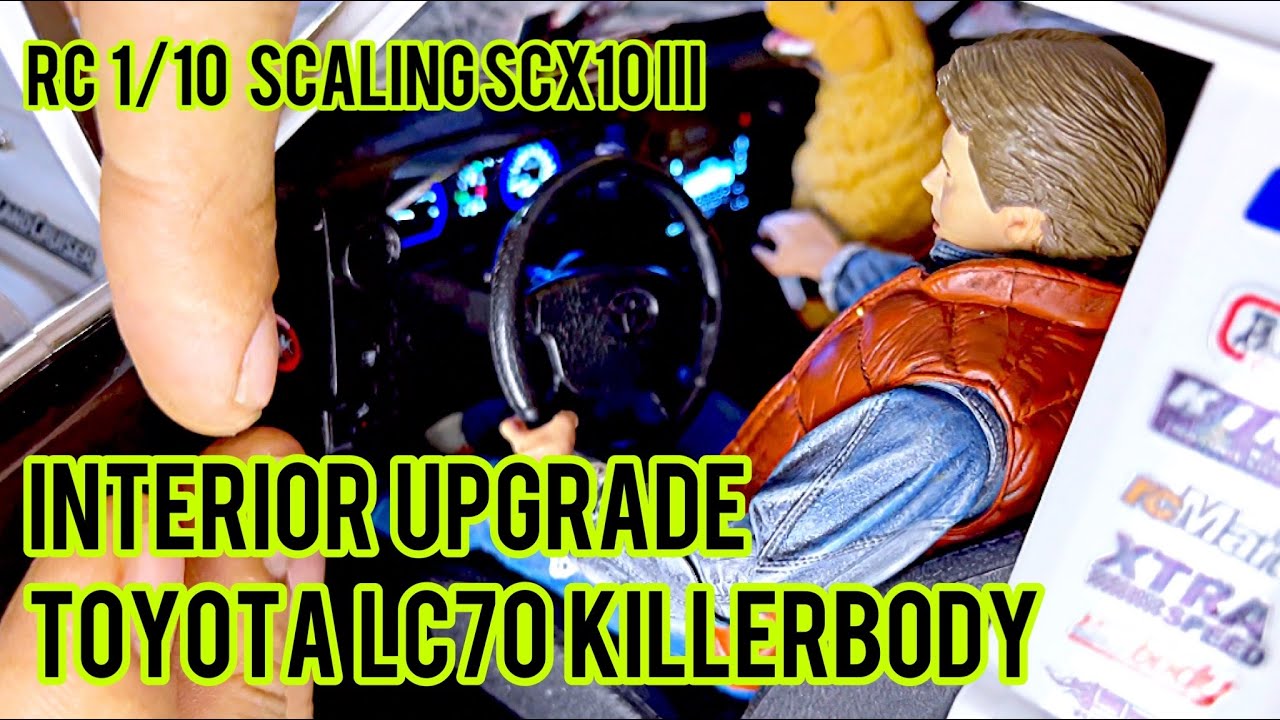 installing interior cockpit & leds killerbody toyota land cruiser/lc70 upgrade part 1/10 on scx10iii