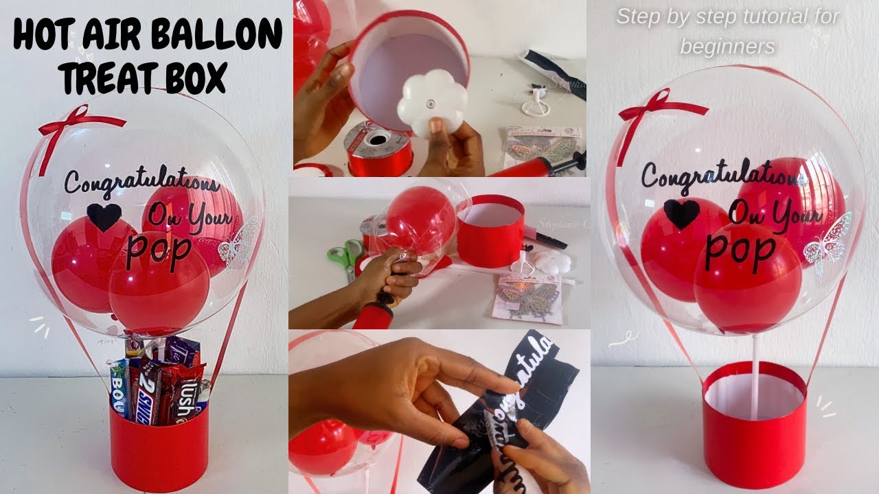 How to make Hot air balloon gift basket | Hot air ballon box tutorial | Gift hamper ideas