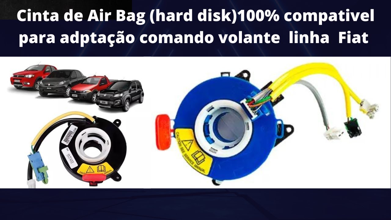 Cinta de Air Bag (hard disk) 100% compatível para adaptação no comando de volante linha FIAT