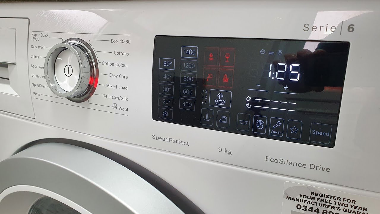 Bosch Serie 6 - Mixed Load 60° + 1 Extra Rinse (Full Cycle)