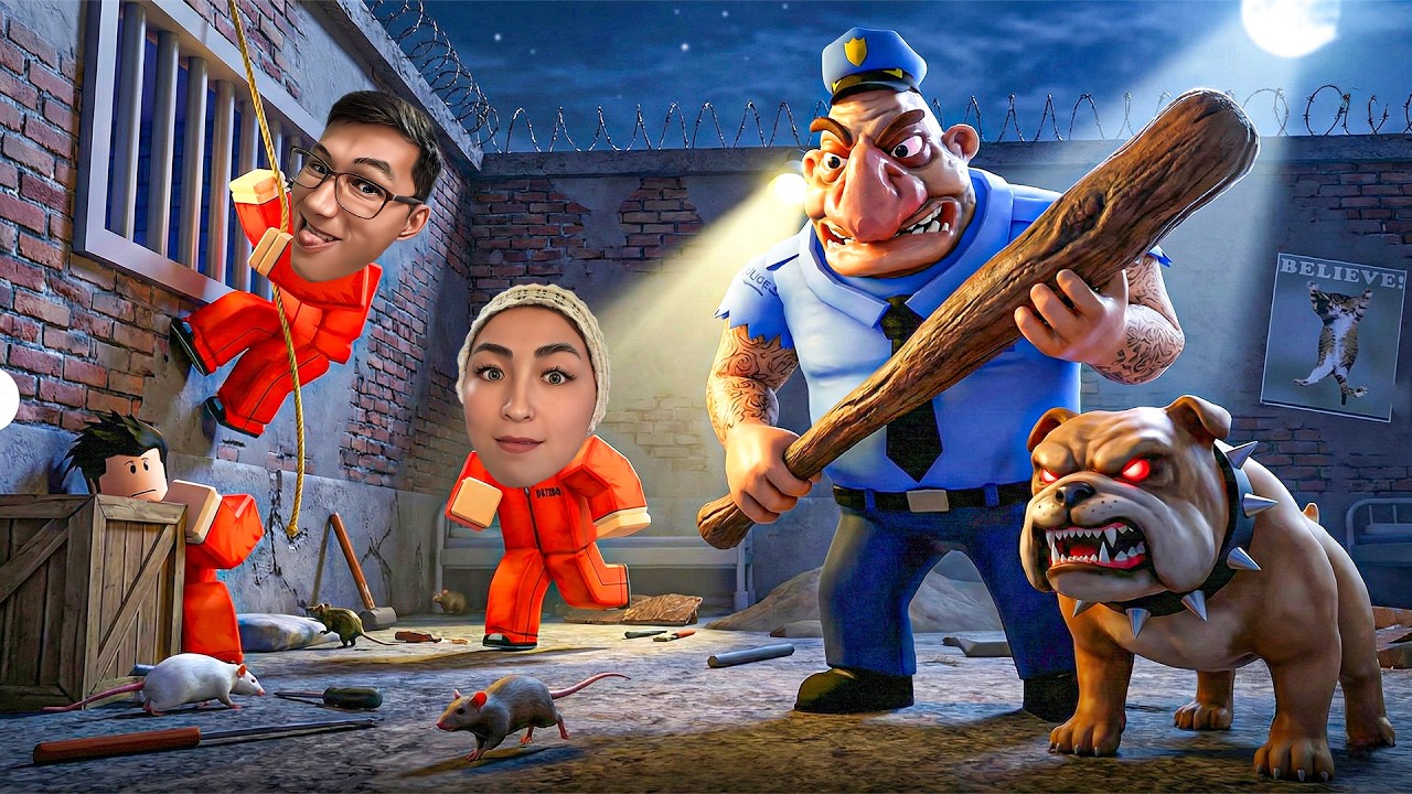 Сабақтан қашқан үшін түрмеге отырғызды, енд түрмеден қашамз (Roblox)