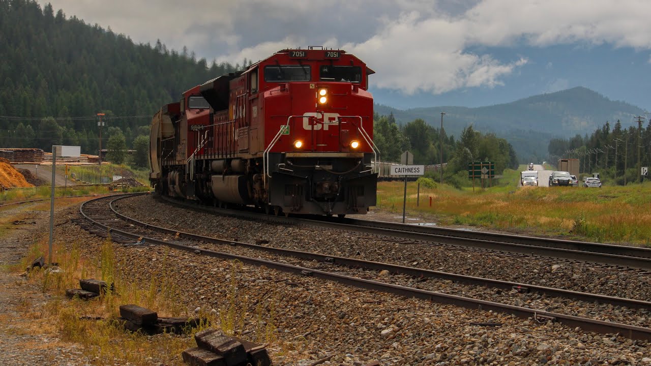 CP 7051 West - CPKC 613 (Potash) - Cranbrook Sub - Galloway, British Columbia