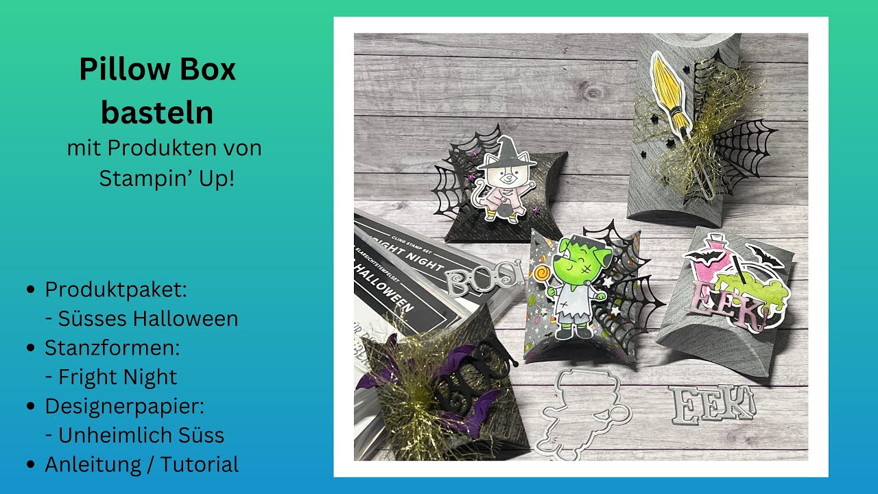 Pillow Box / Kissenschachtel 💚 Geschenkverpackung zu Halloween 💚 News & Infos August 💚 Stampin‘ Up!