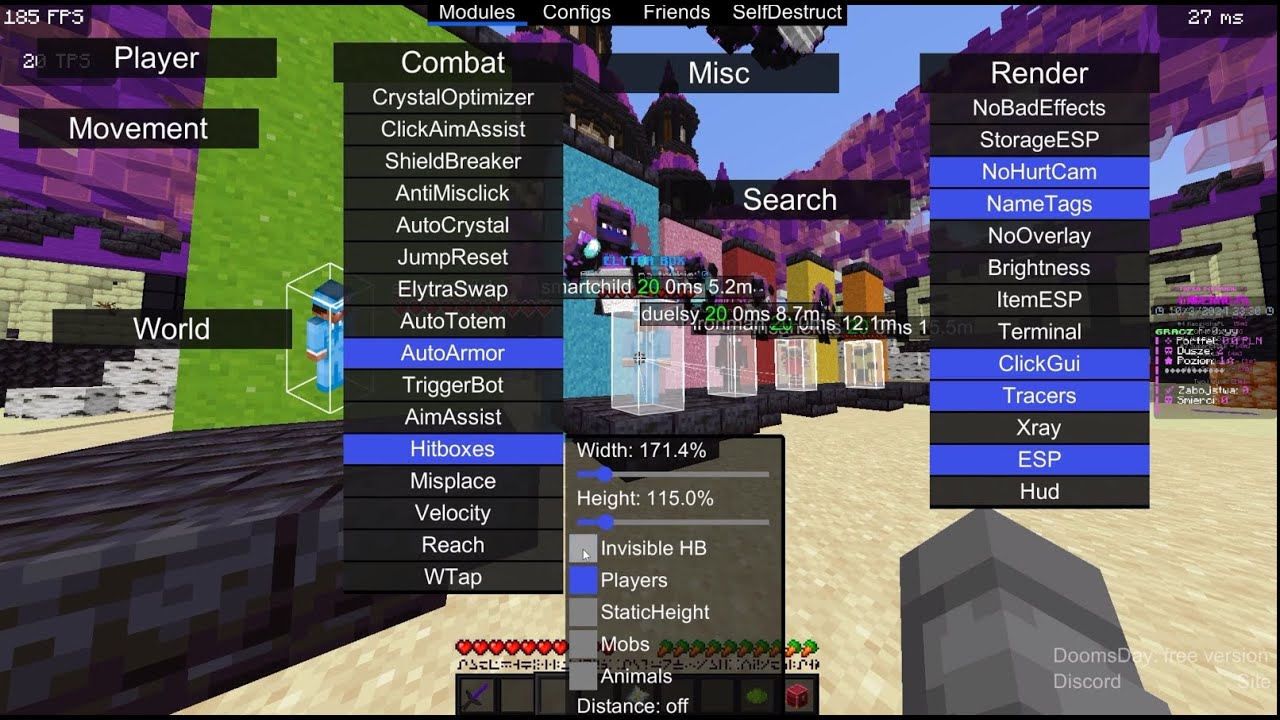 Najlepsze cheaty do minecraft 1.16.5! I Doomsday Jak pobrać I poradnik