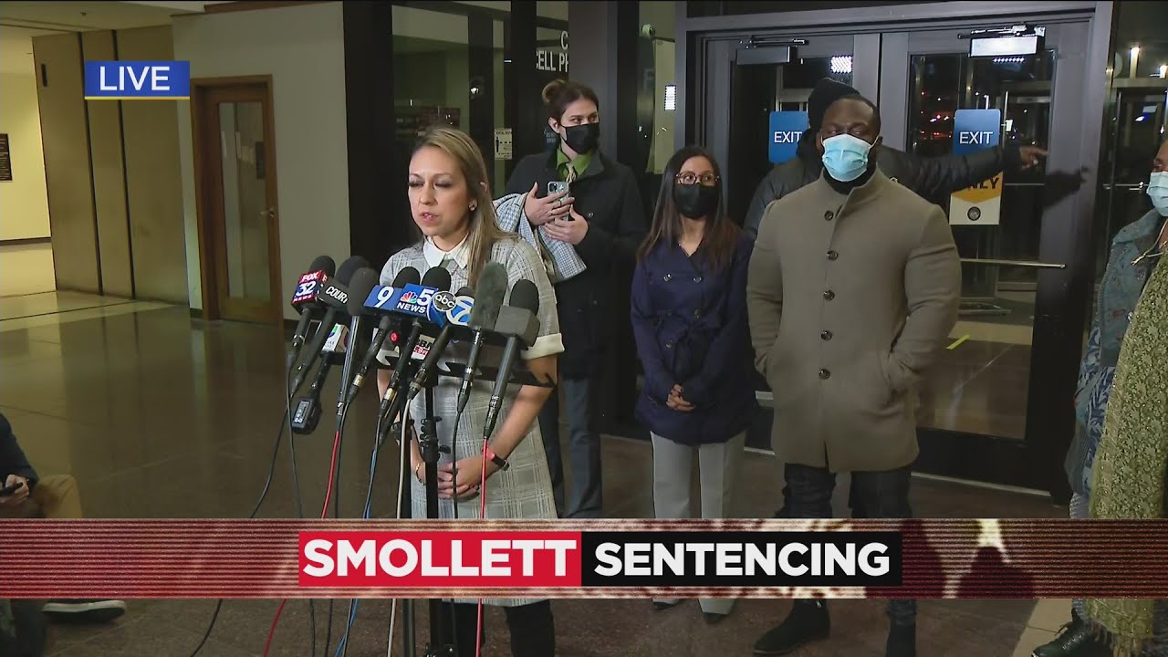 Attorney Gloria Rodriguez speaks after Jussie Smollett sentencing