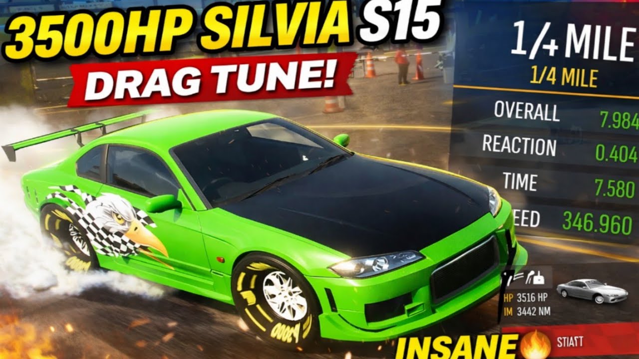 3500HP Nissan Silvia S15 Drag Tune | Car Parking Multiplayer 2