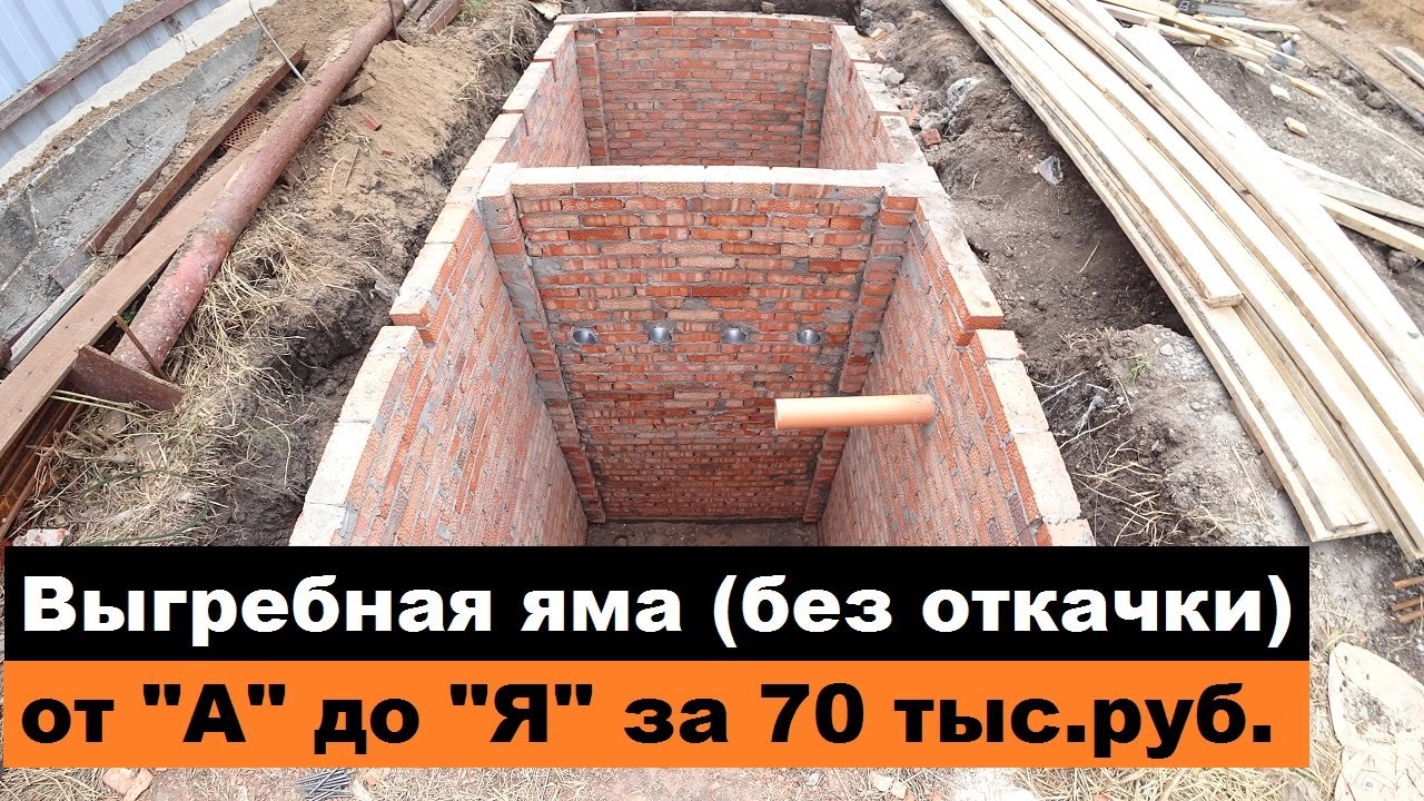 Детальное строительство выгребной ямы (без откачки) за 70 тыс руб.