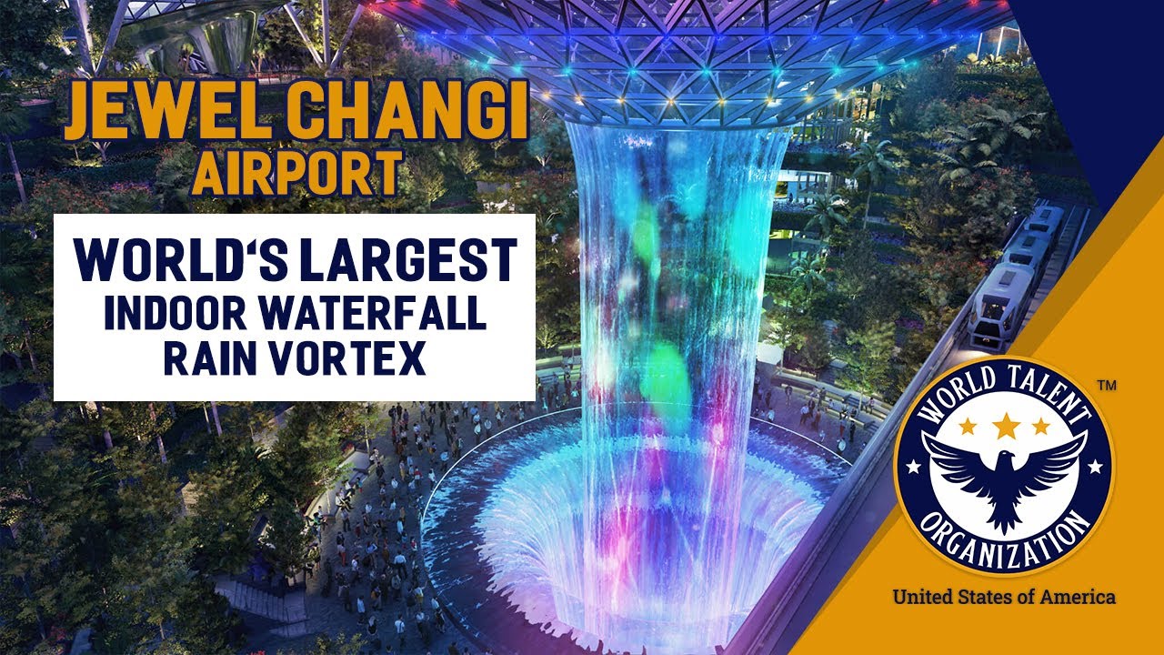 Jewel Changi Airport: World Largest Indoor Waterfall Rain Vortex