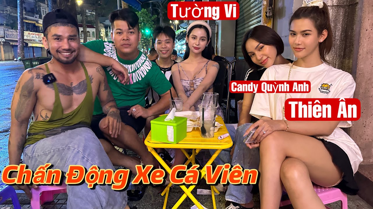 Á Hậu Tường Vi,Candy Quỳnh Anh,Thiên Ân Quẫy Chấn Động Xe Cá Viên Thu Phương Đứng Hình
