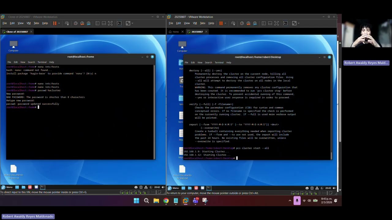 Laboratorio 5.2: Instalacion y configuracion del Cluster