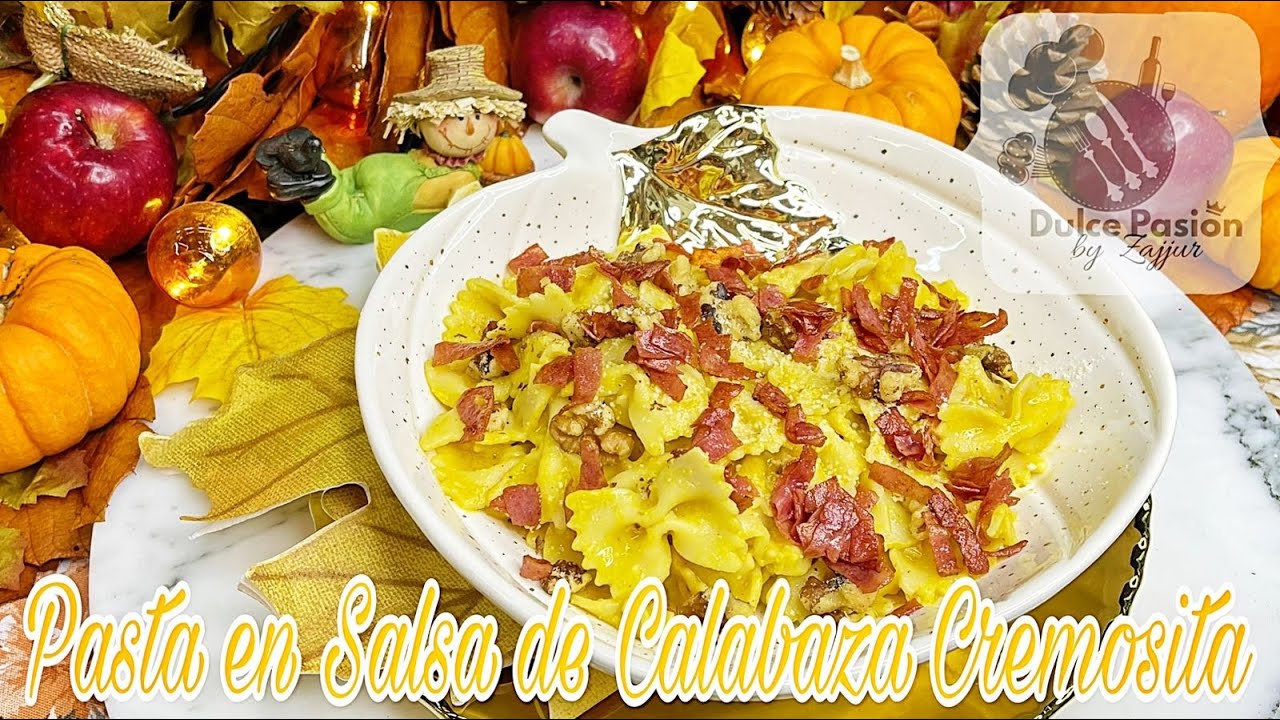 Pasta en Salsa de Calabaza de Castilla Cremosita🍂🍁🌿🧈🏵️🧀😘👨‍🍳
