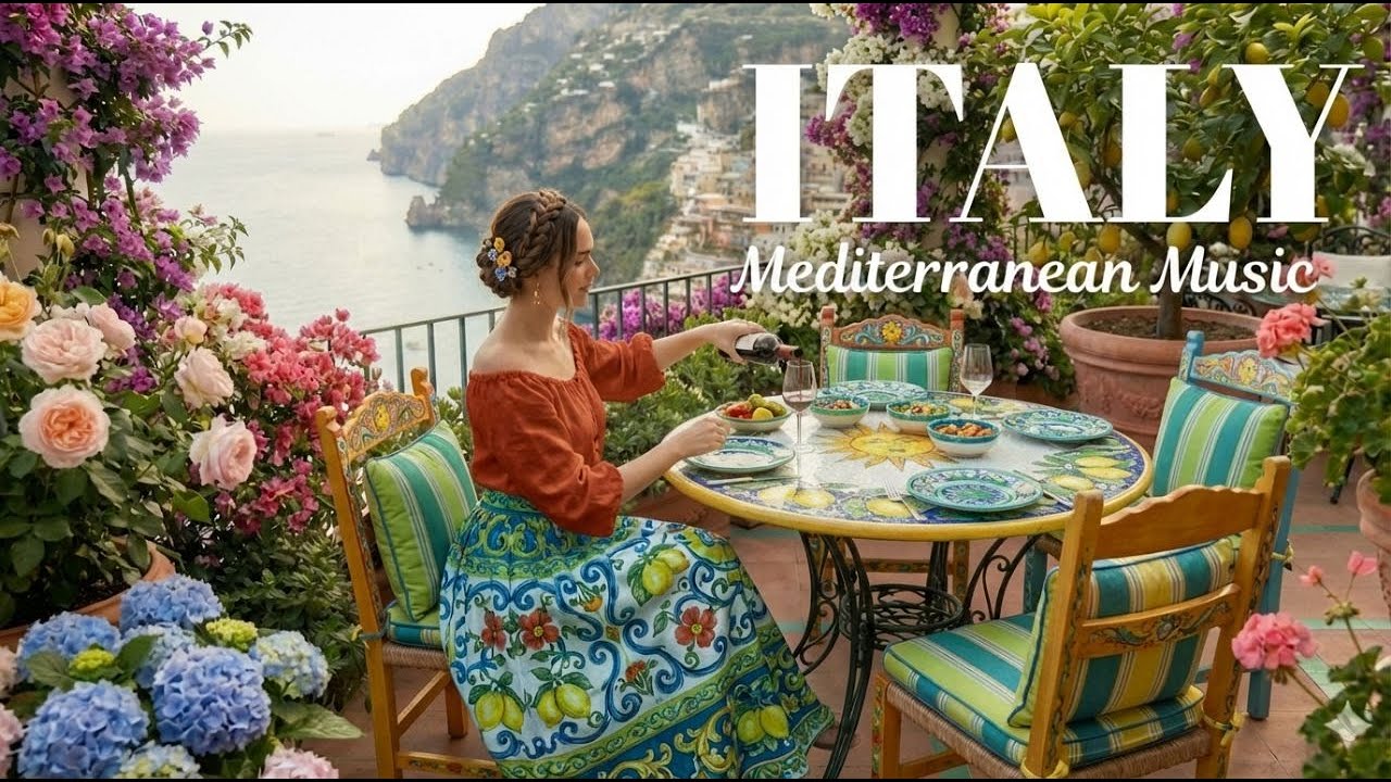 🎶Italian Vibes & Mediterranean Music 🌊 Scenic Italy and Lake Como Relaxation Music 🍋