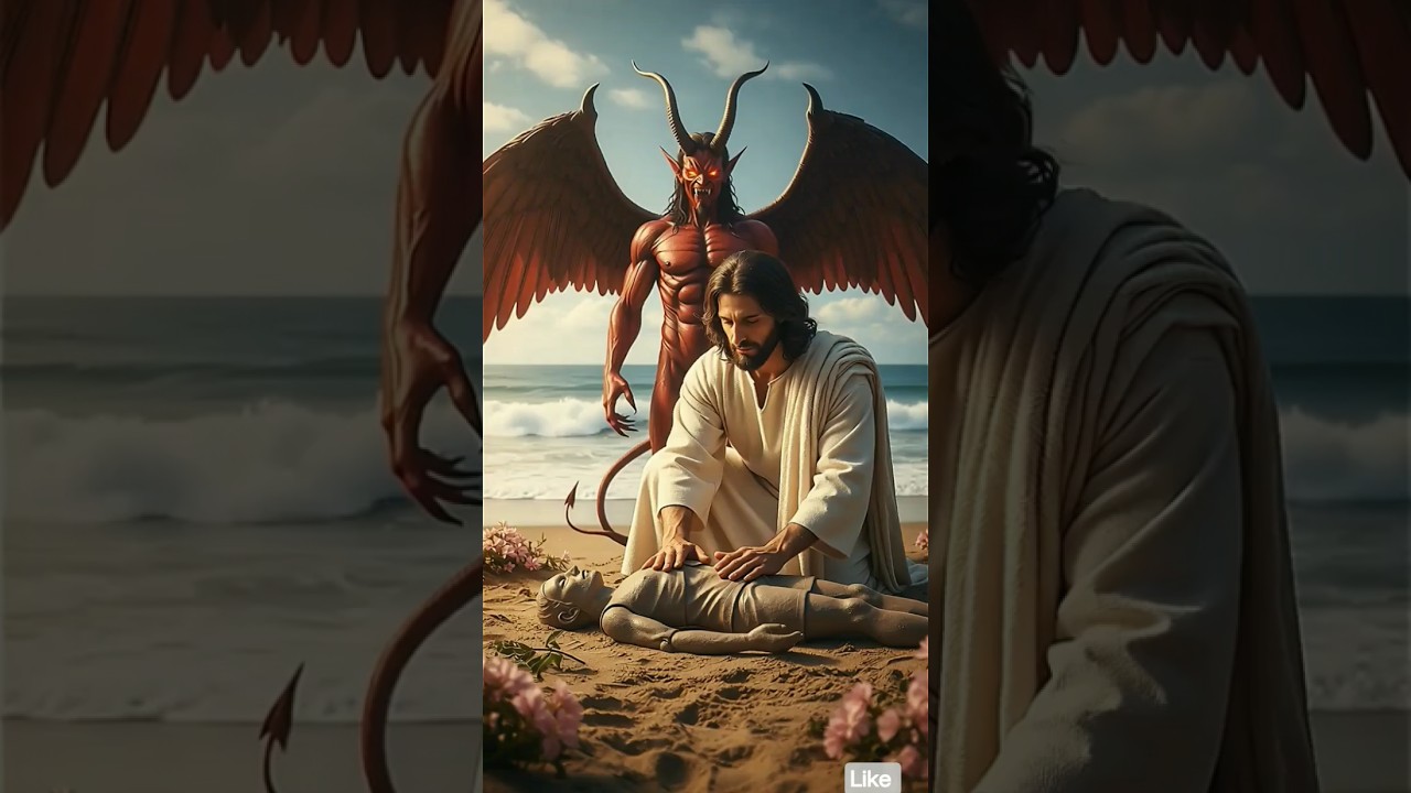 🎬 Holy Power vs Red Demon ⚔️ #CinematicShort #AIShortFilm #RedDemon #HolyEnergy #godhood #thegod