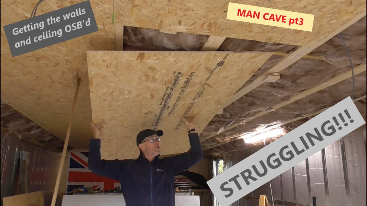 My ultimate car workshop***FITTING OSB TO THE WALLS AND CEILING***part3