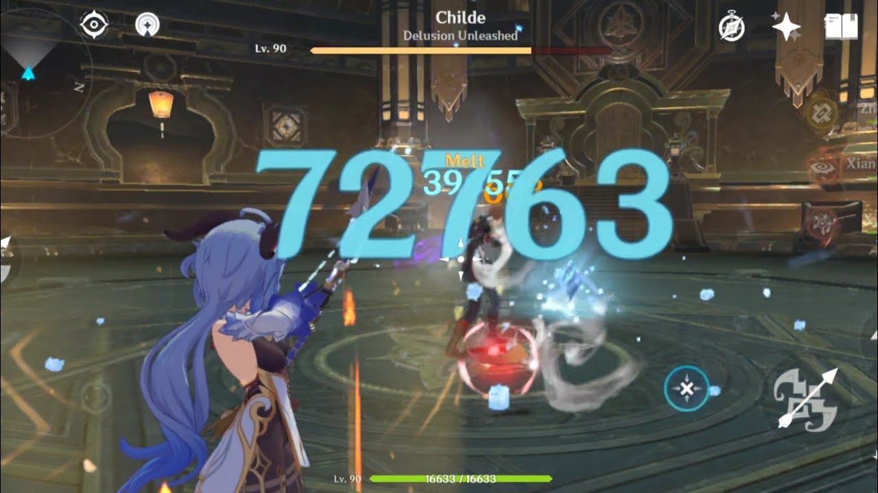 C0 Ganyu with R1 Amos bow and Wanderer's troupe| Genshin impact