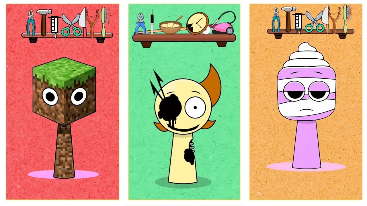 OH NO! HELP! 😱MINECRAFT BLOCK 🆚 MR SUN 🆚 MUMMY | Sprunki Incredibox