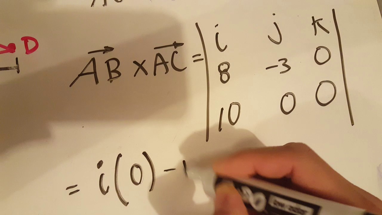 Ej. 4 Determine el área del paralelogramo con producto vectorial