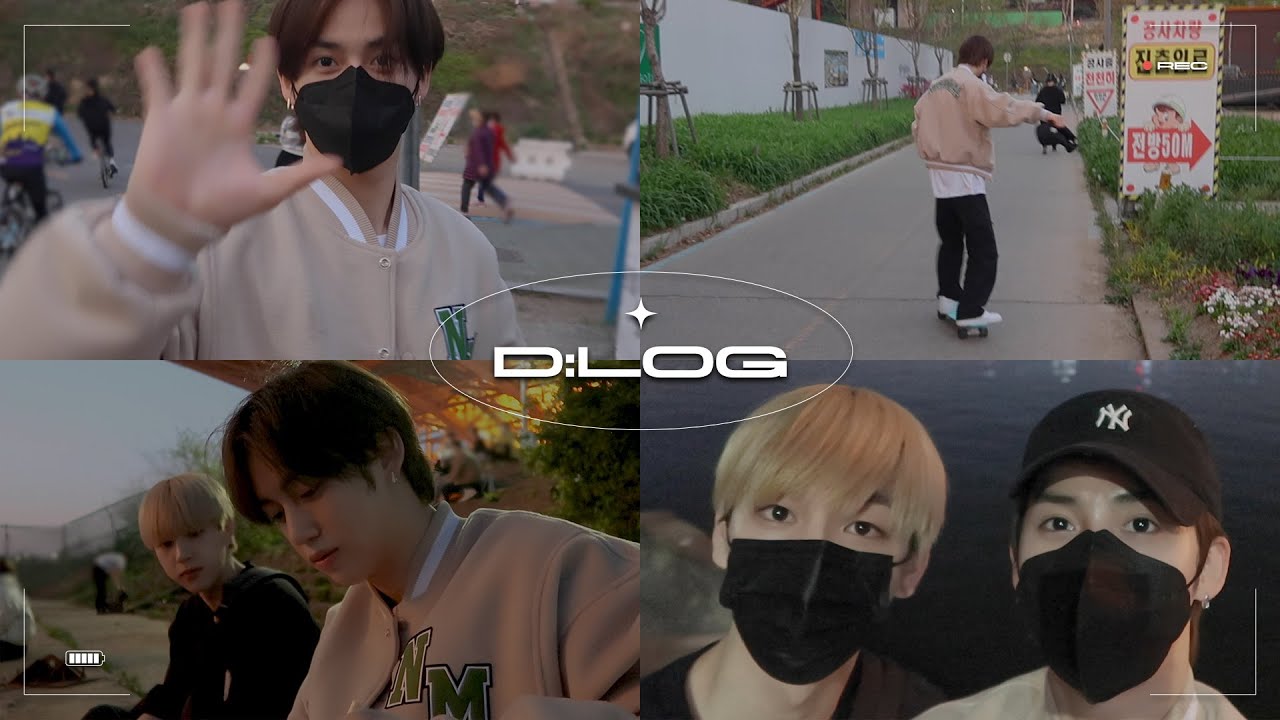 [D:LOG] 예쁜 노을 아래 한강 보드 브이로그🌆 (동윤과 한강사이….)