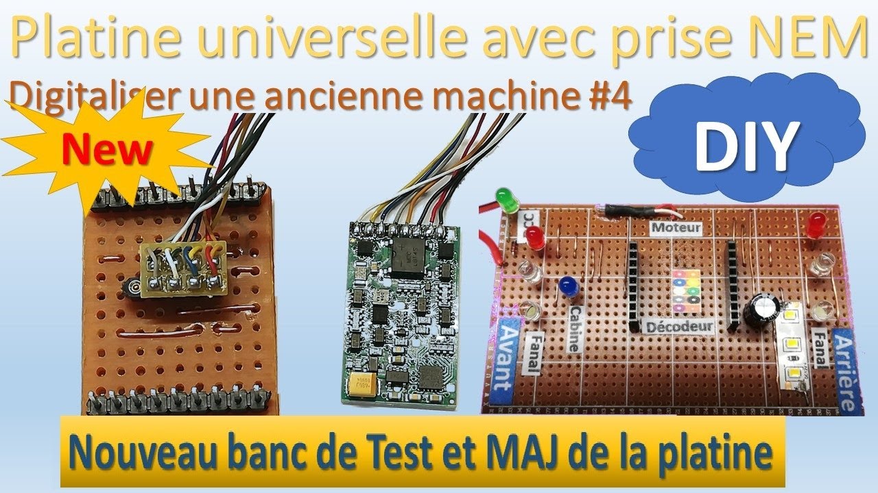 Platine universelle pour digitalisation numérisation DCC – Nouvelle version et Banc test