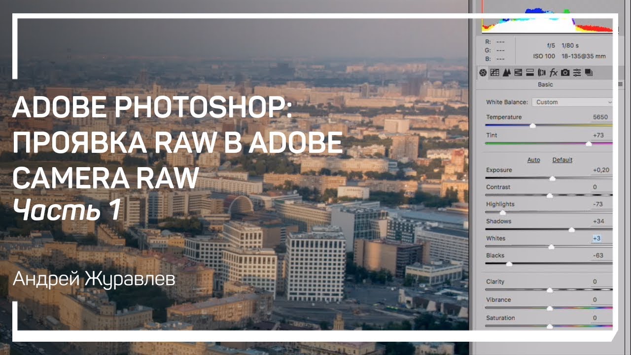 RAW-формат. Adobe Photoshop: проявка RAW в Adobe Camera Raw. Андрей Журавлев