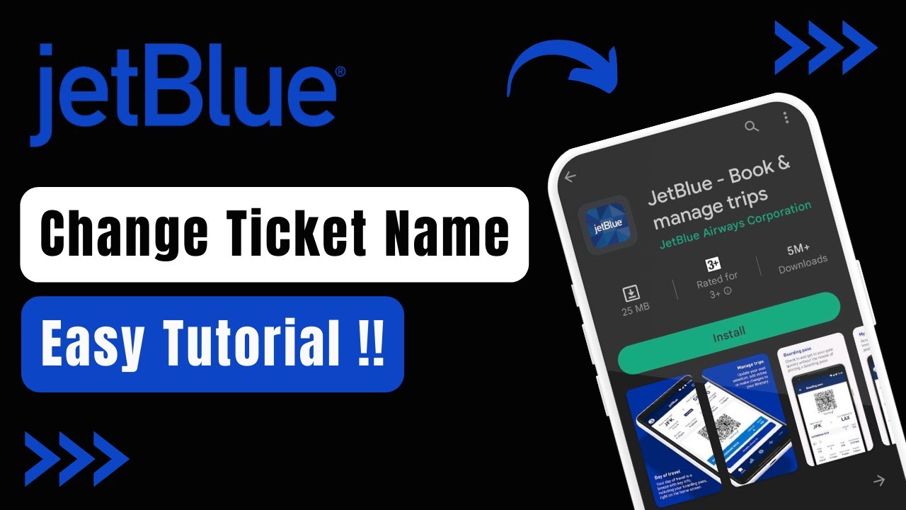 JetBlue - How to Change Name on Ticket !