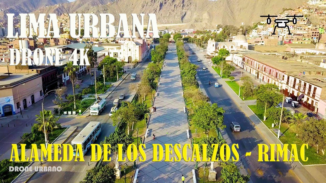 Lima urbana drone 4k | zona Alameda de los Descalzos, Distrito del Rímac