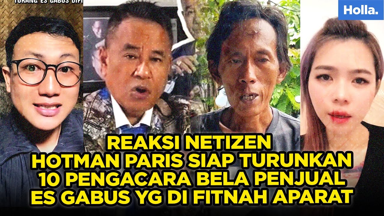 REAKSI NETIZEN HOTMAN PARIS SIAP TURUNKAN 10 PENGACARA BELA PENJUAL ES GABUS YG DI FITNAH APARAT