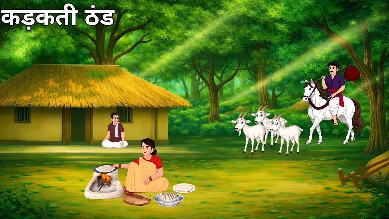 कड़कती ठंड का मौसम। Hindi cartoon । Hindi story । emotional story । Moral story