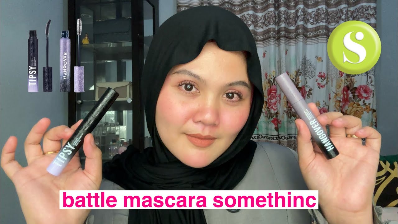 SOMETHINC HANGOVER VOLUMINOUS FIBER LASH SMUDGEPROOF MASCARA VS TIPSY LASH LIFT LENGTHENING MASCARA