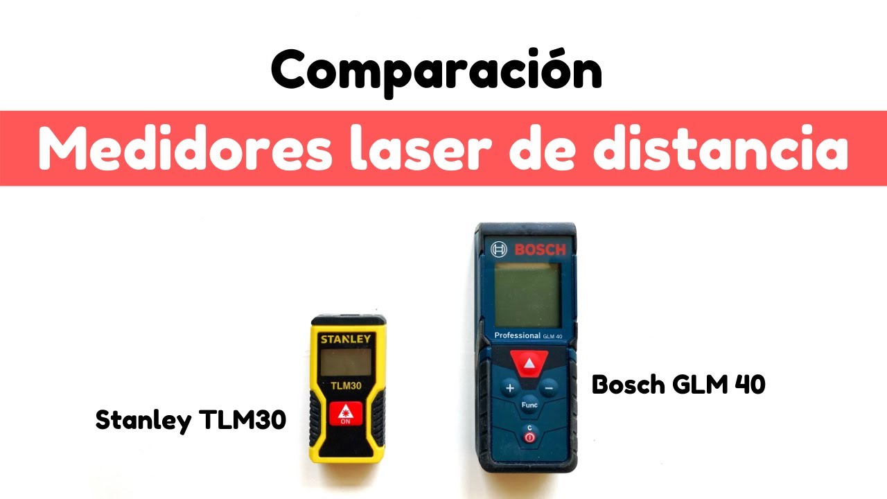 Comparación de MEDIDOR LASER DE DISTANCIA // Bosch GLM 40 vs Stanley TLM30 📏