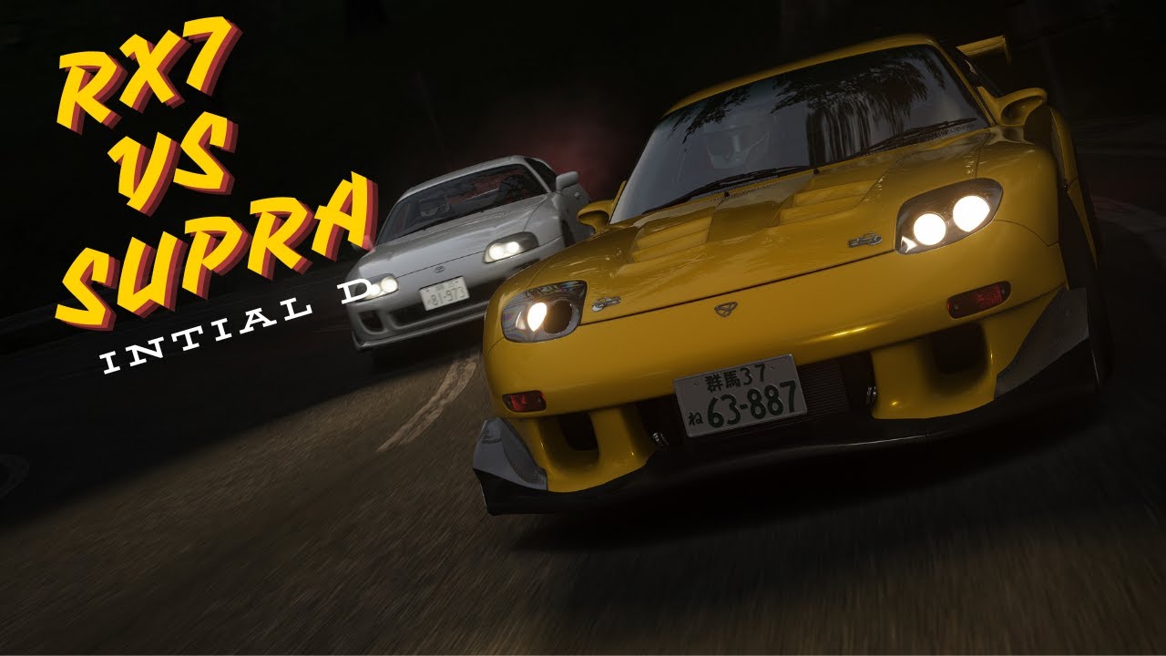 【Assetto Corsa x Intial D】RX7 FD3S vs Supra (Keisuke Takahashi vs Hideo Minagawa)
